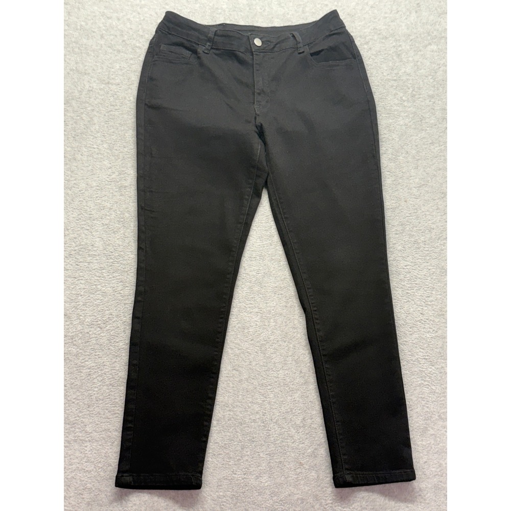 SHEIN Womens Black Skinny Jeans Size 12 XL Solid Stretch Denim Pants